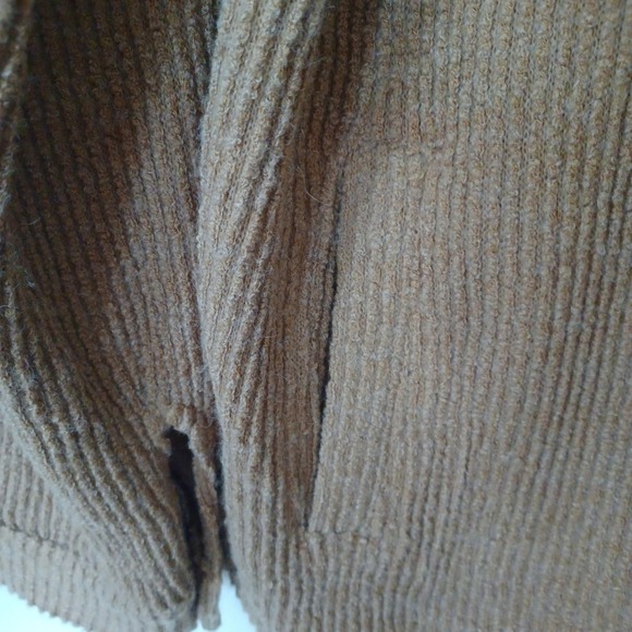 Thread & Supply Relaxed Fit Camel‎ Corded Texture Shacket Women Medium Button Up - Picture 4 of 8